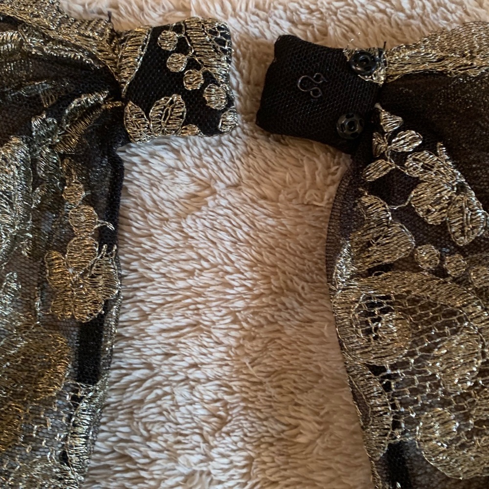 Badgley Mishka gilded lace evening gown- gorgeous! - Picture 14 of 16